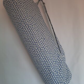 Yoga mat bag - white polka dot