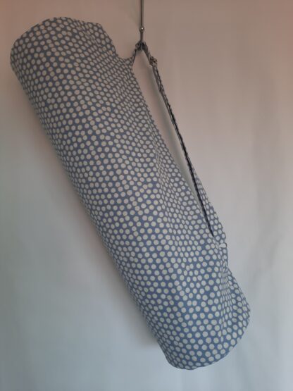 Yoga mat bag - white polka dot